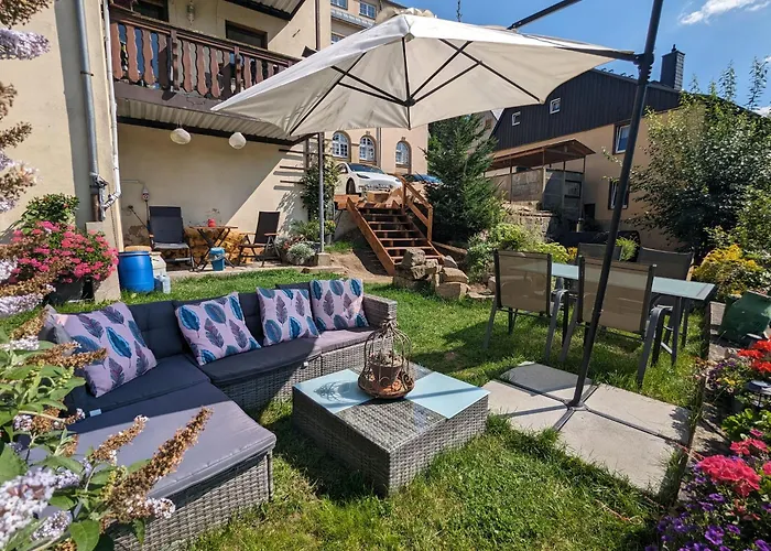 Urlaubsmagie - Ferienwohnung Frischluft - Sauna & Saisonaler Pool *