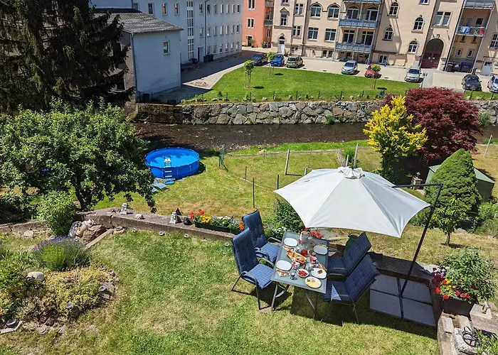 Urlaubsmagie - Ferienwohnung Frischluft - Sauna & Saisonaler Pool